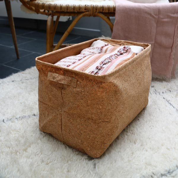 Panier "Cork" souple en liège Taille L