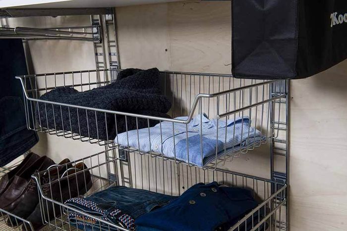 Panier de rangement mural chromé "Walltech" XXL