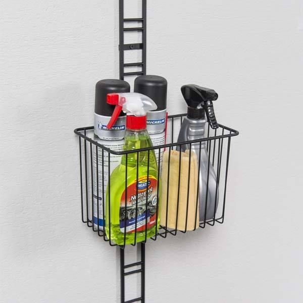 Panier de rangement mural noir "Walltech" M