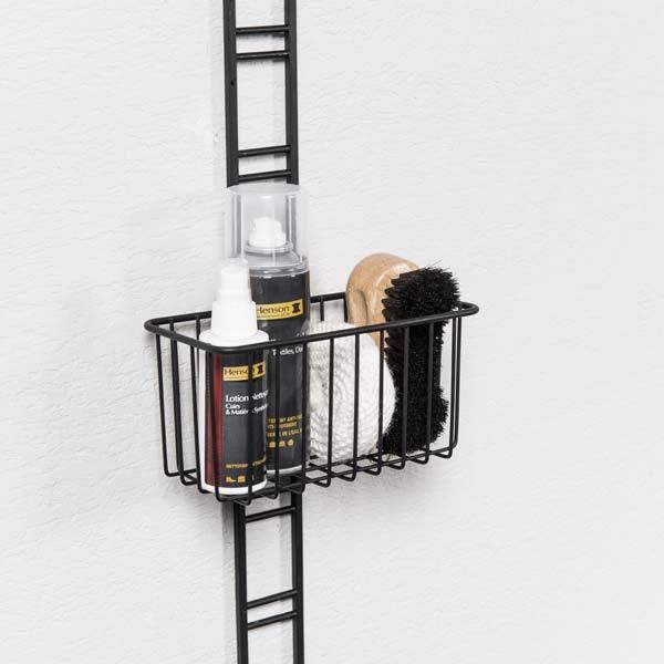 Panier de rangement mural noir "Walltech" S