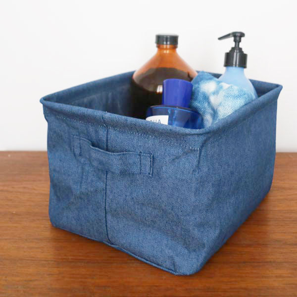 Panier "Denim" souple bleu jean Taille S