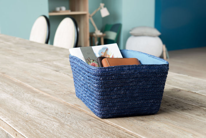 Panier de rangement bleu marine "Hawai" 2 Compactor