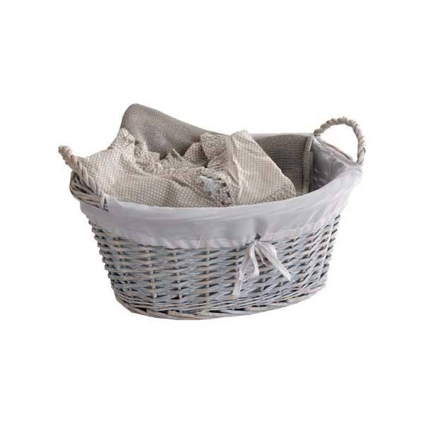 Panier ovale gris "Willow"