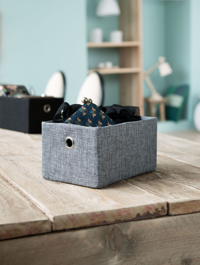 Panier de rangement gris chiné "York" 5 Compactor