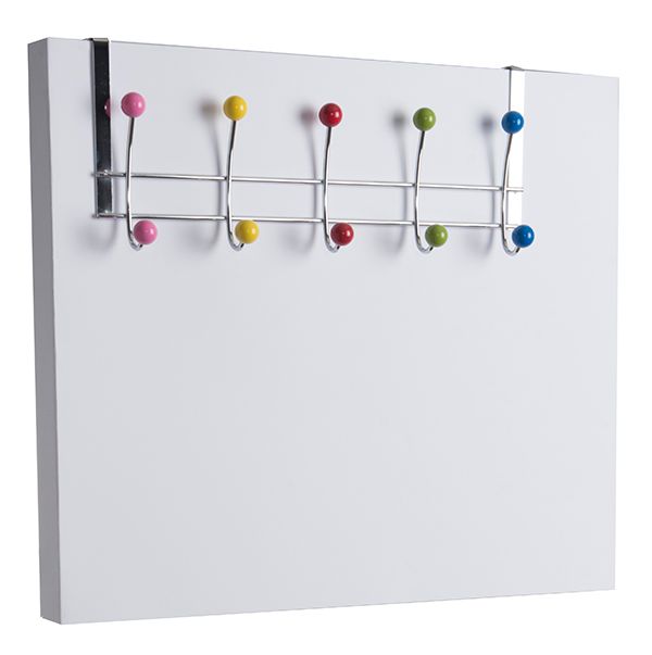 Lot de 2 patères de porte métal 10 crochets colorés "Confetti" 1 Compactor