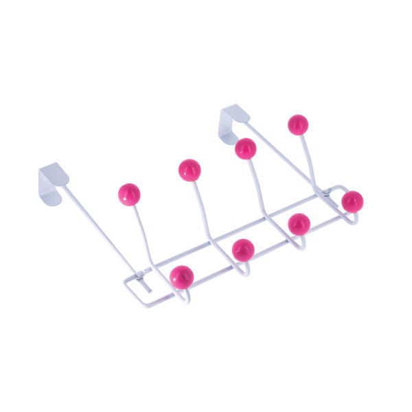 Patère porte-manteau de porte "Quadra" Rose