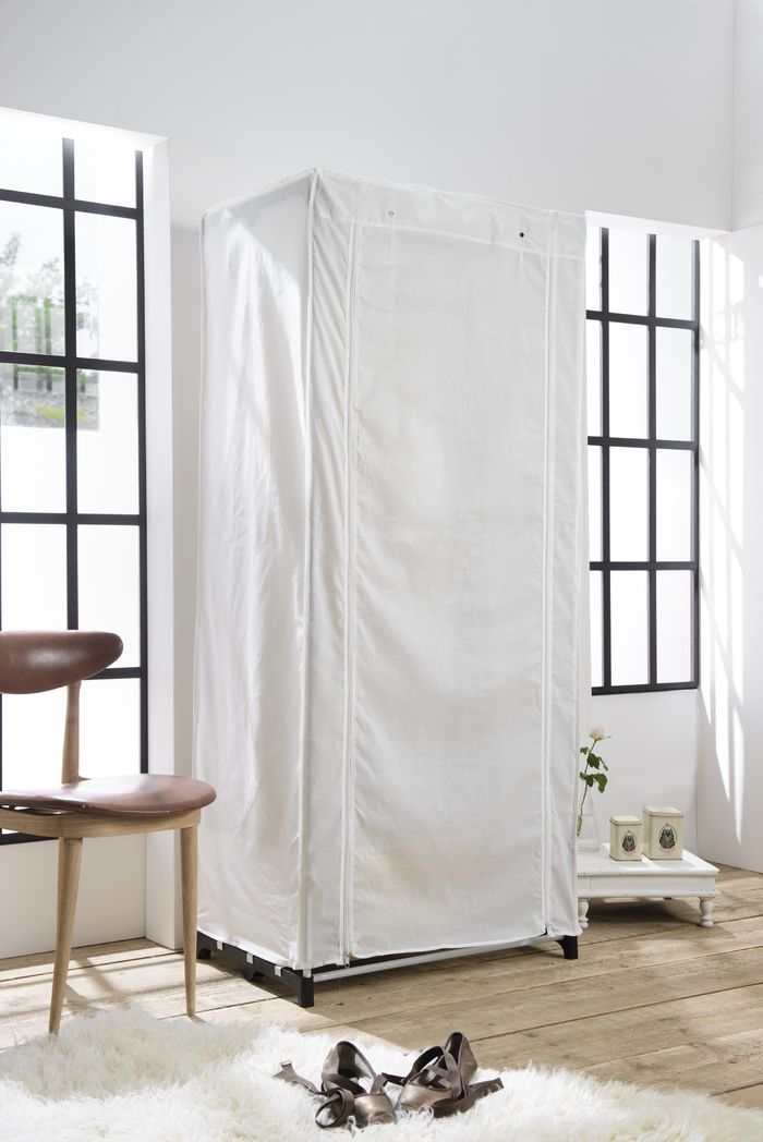 Armoire penderie blanche "Cottage" 3 Compactor