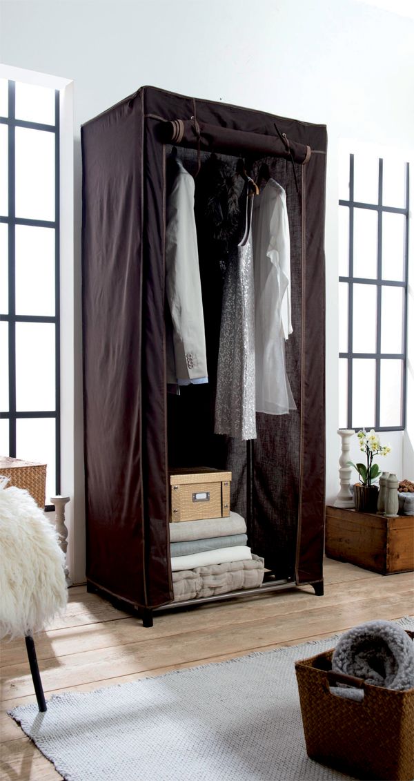 Armoire penderie marron "Cottage" 2 Compactor
