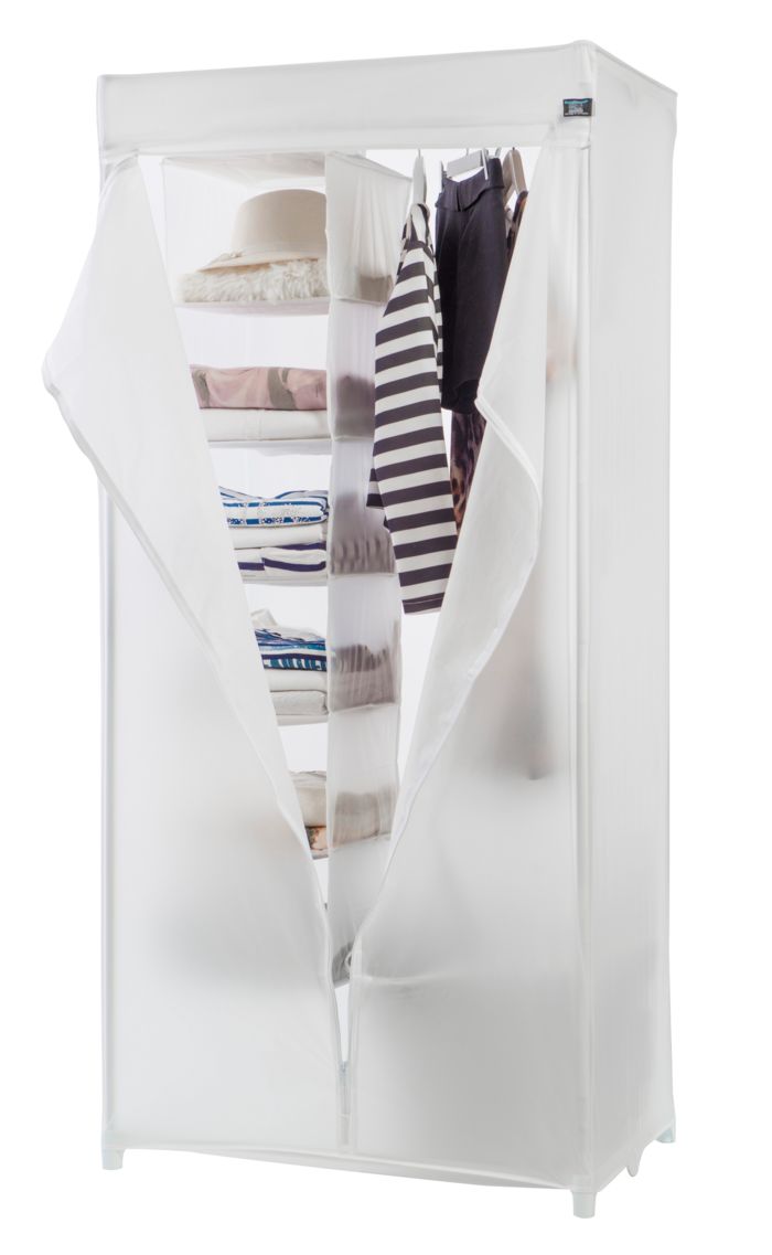 Armoire penderie transparente "Milky" 1 Compactor