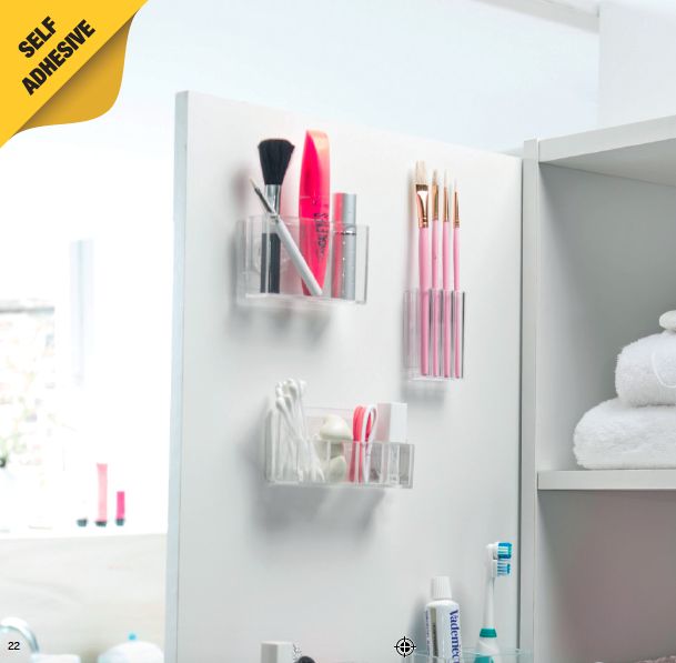 Petite boite de rangement murale auto-adhésive pour maquillage "Vision" 6 Compactor