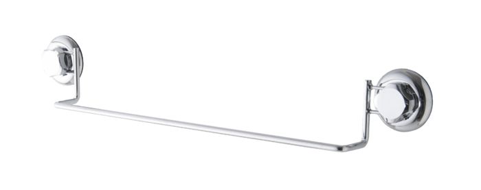 Porte-serviettes simple à ventouses argent "Bestlock" 1 Compactor