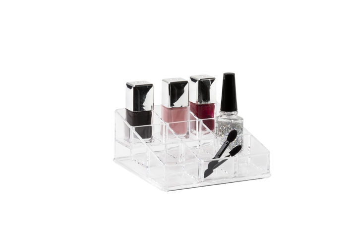 Rangement maquillage pour vernis 9 compartiments transparent 1 Compactor