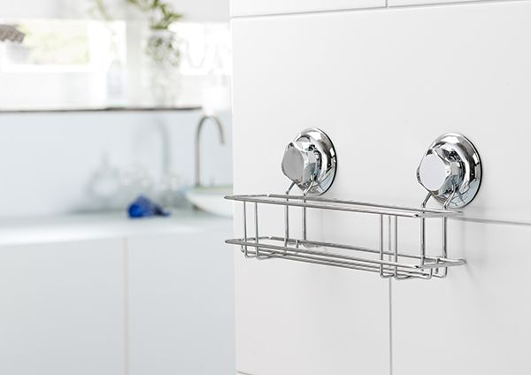 Etagère à ventouses argent "Bestlock" grand modèle 6 Compactor