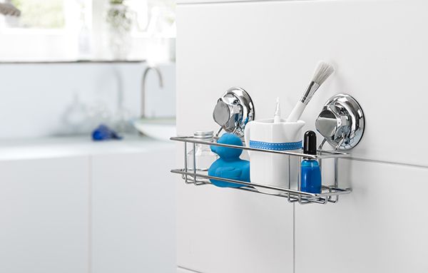 Etagère à ventouses argent "Bestlock" grand modèle 7 Compactor