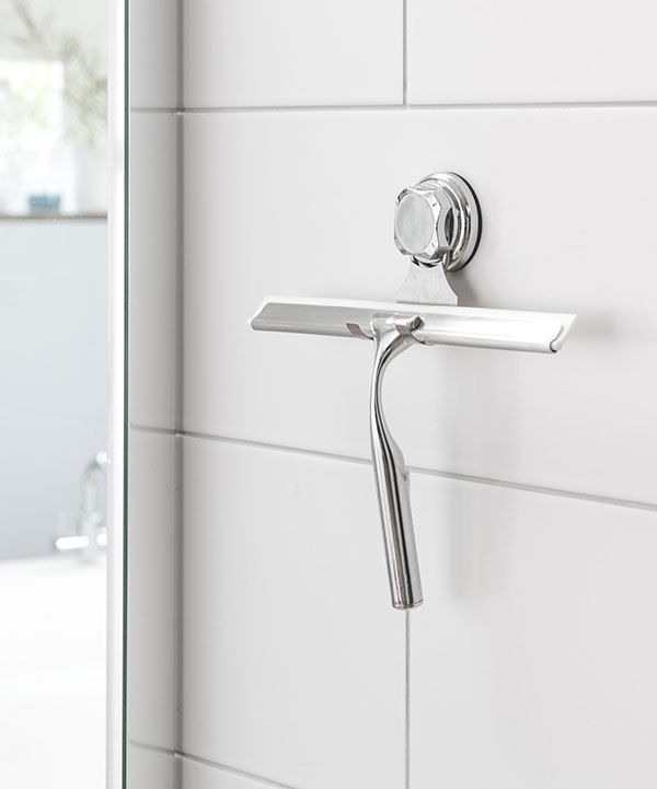 Raclette de douche à ventouse argent "Bestlock" 2 Compactor