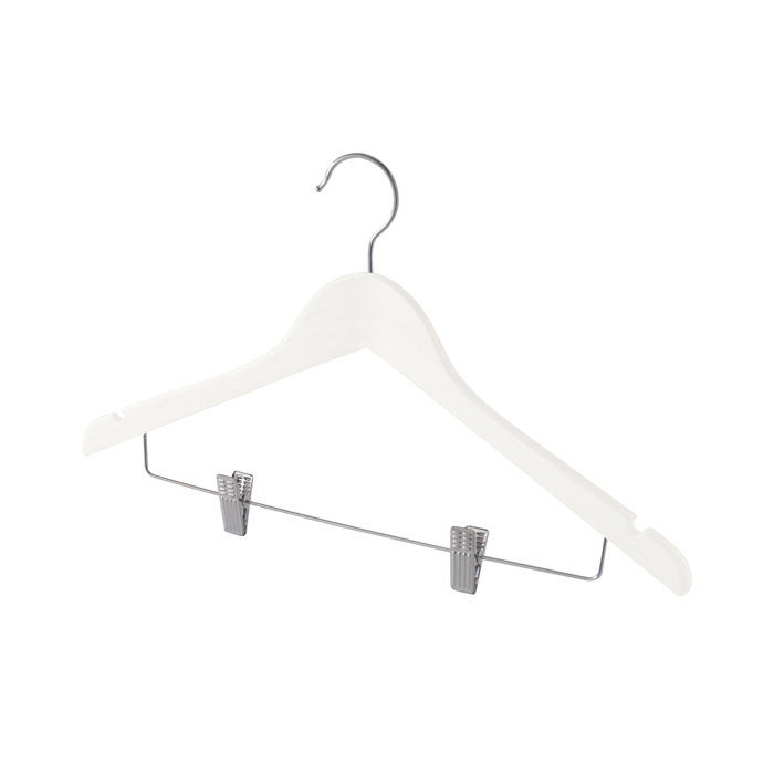 Lot de 6 cintres à pinces blancs «Ecume» 2 Compactor