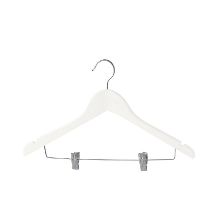 Lot de 6 cintres à pinces blancs «Ecume» 3 Compactor