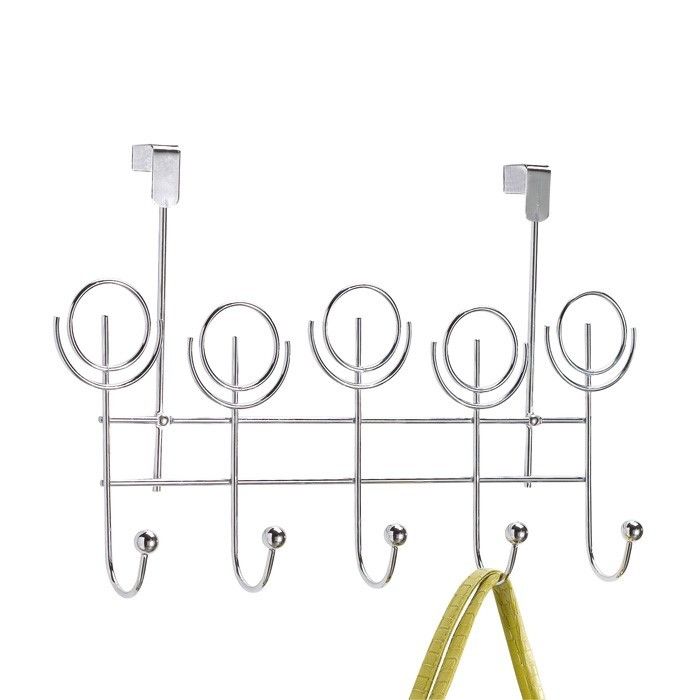 Patère de porte métal 5 crochets "Cosmos" 1 Compactor