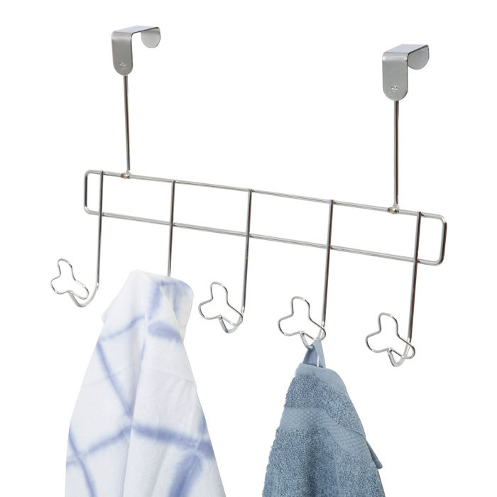 Patère de porte métal 5 crochets trèfles "Folio" 5 Compactor