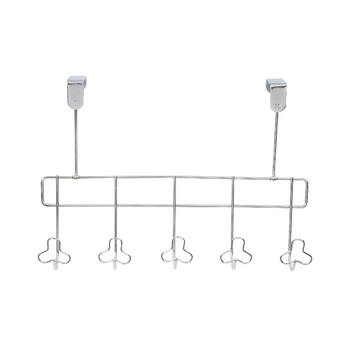 Patère de porte métal 5 crochets trèfles "Folio" 2 Compactor