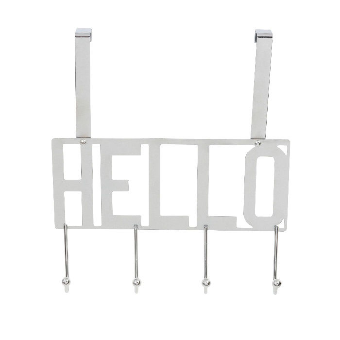 Patère de porte métal 4 crochets "Hello" 2 Compactor