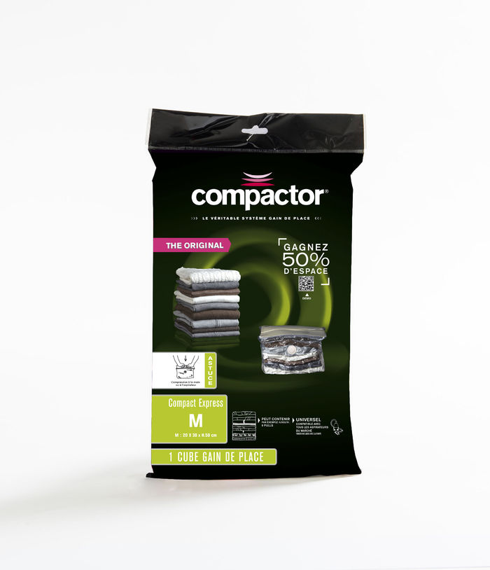 Lot de 2 sacs de compression avec ou sans aspirateur "Compact Express" 9 Compactor