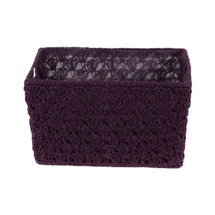 Panier de rangement prune "Aunty" grand modèle 2 Compactor