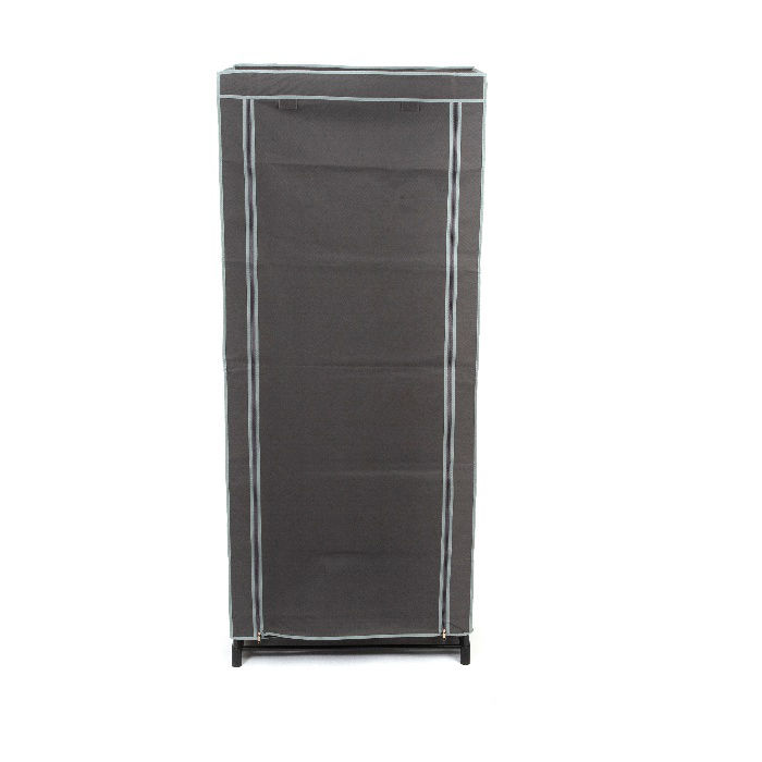 Armoire penderie gris anthracite avec rangement multipoches 2 Compactor