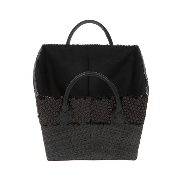 Panier de rangement noir "Glam" petit modèle 3 Compactor