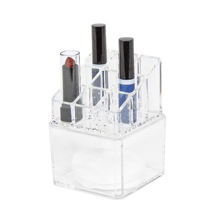 Rangement maquillage pour rouge à lèvres et accessoires transparent 4 Compactor