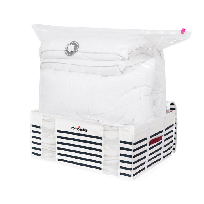 Housse souple sous-vide Compactor bleue et blanche "Marinière" XXL 1 Compactor