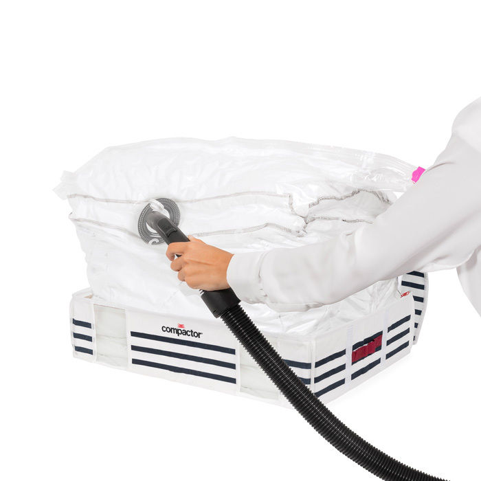 Housse souple sous-vide Compactor bleue et blanche "Marinière" L 2 Compactor