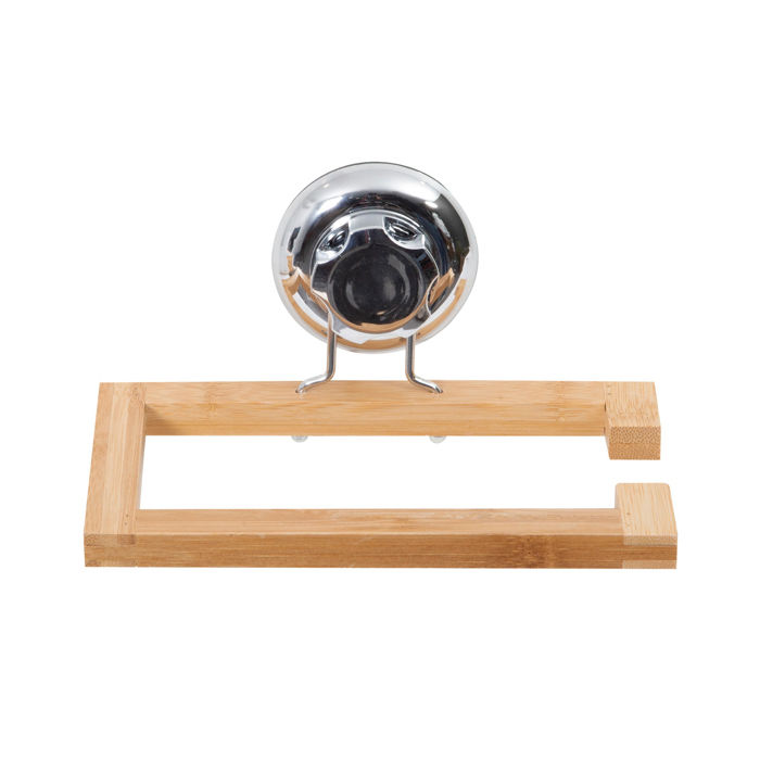 Porte-papier hygiénique à ventouse "Bestlock" en bambou "Spa" 2 Compactor