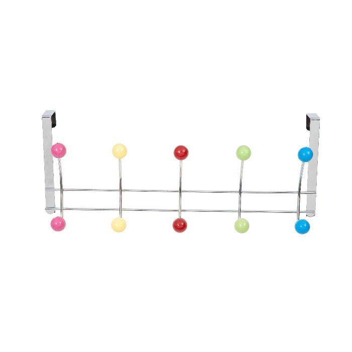 Patère de porte métal 10 crochets colorés "Confetti" 2 Compactor