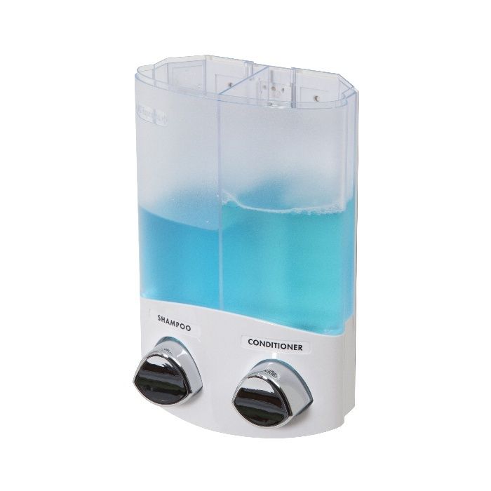 Distributeur de savon mural double blanc "Duo" 5 Compactor