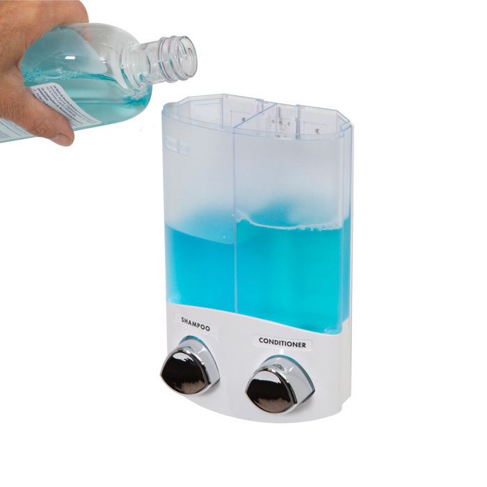 Distributeur de savon mural double blanc "Duo" 4 Compactor