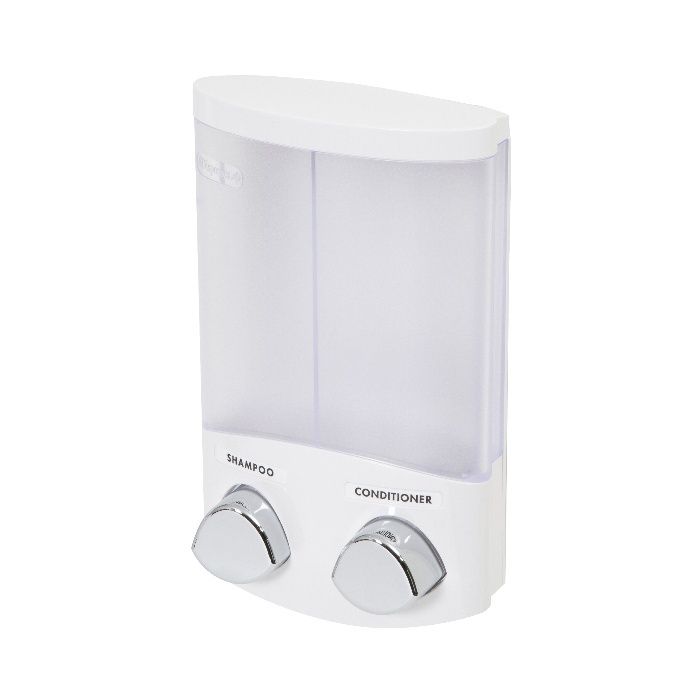 Distributeur de savon mural double blanc "Duo" 1 Compactor