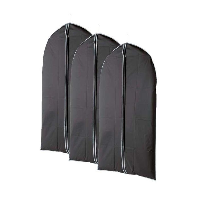 Lot de 3 housses courtes pour vêtements noires "Urban" 1 Compactor