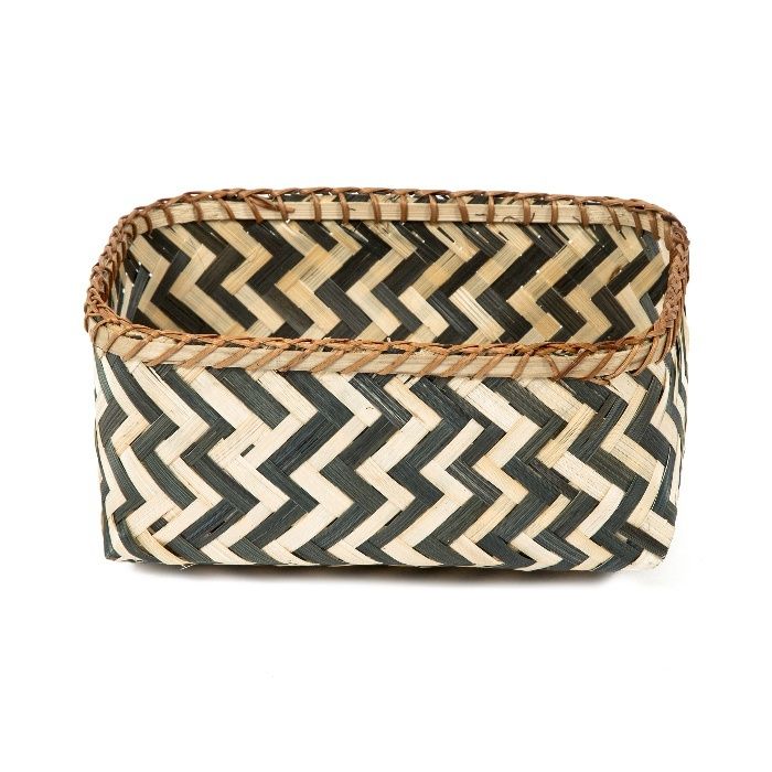 Panier de rangement noir et naturel "Zebra" M 2 Compactor