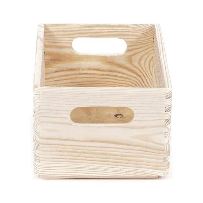 Casier de rangement rectangulaire en pin naturel "Box" S 3 Compactor