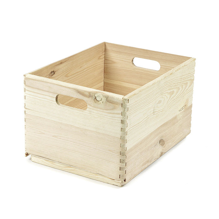 Casier de rangement rectangulaire en pin naturel "Box" L 1 Compactor
