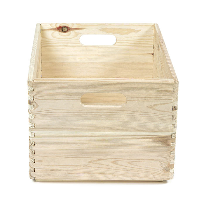 Casier de rangement rectangulaire en pin naturel "Box" L 3 Compactor