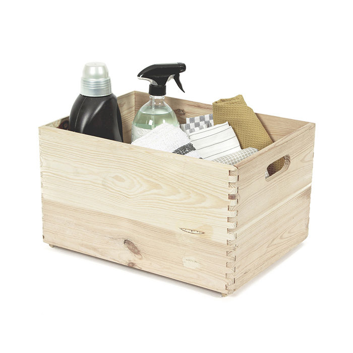 Casier de rangement rectangulaire en pin naturel "Box" L 4 Compactor