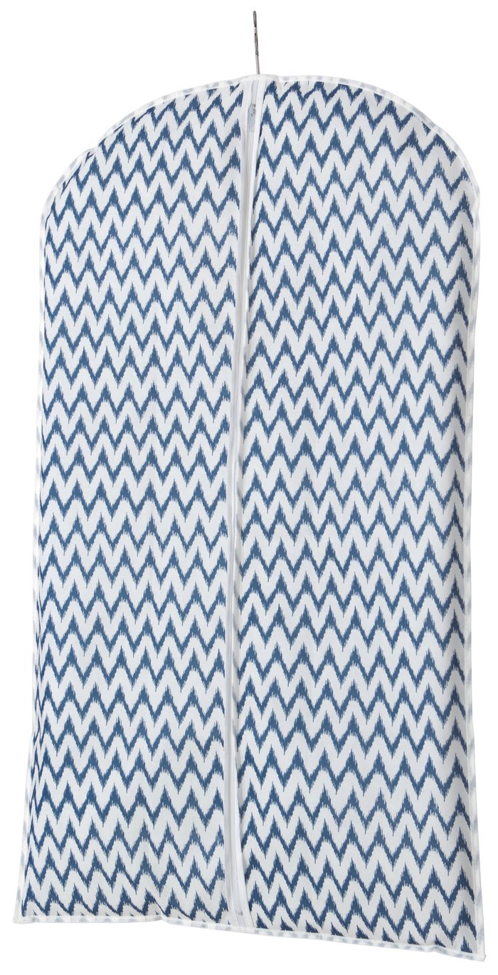 Housse courte pour vêtements bleue "Ikat" 1 Compactor