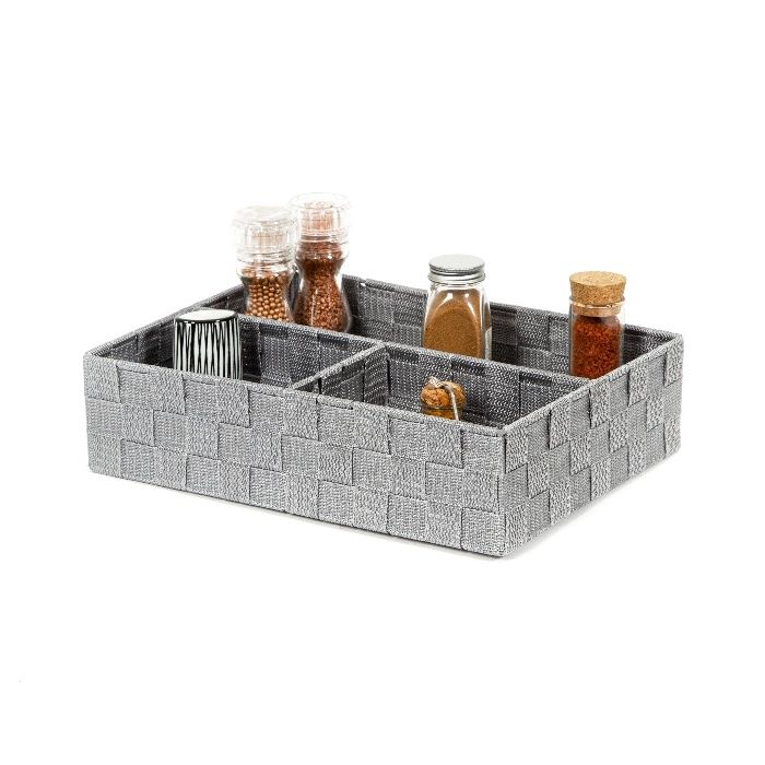 Organisateur de tiroir 3 compartiments rigide gris "Stan" 4 Compactor