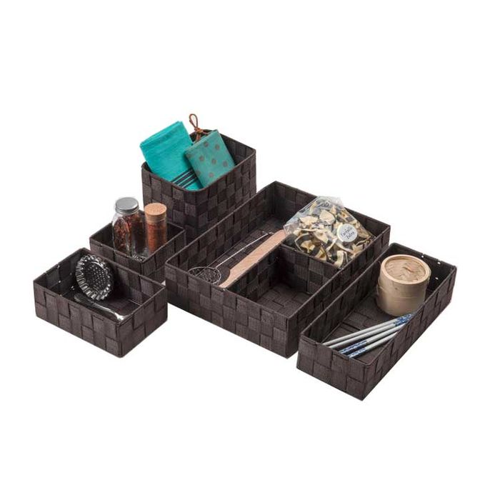 Organisateur de tiroir 3 compartiments rigide marron "Stan" 3 Compactor