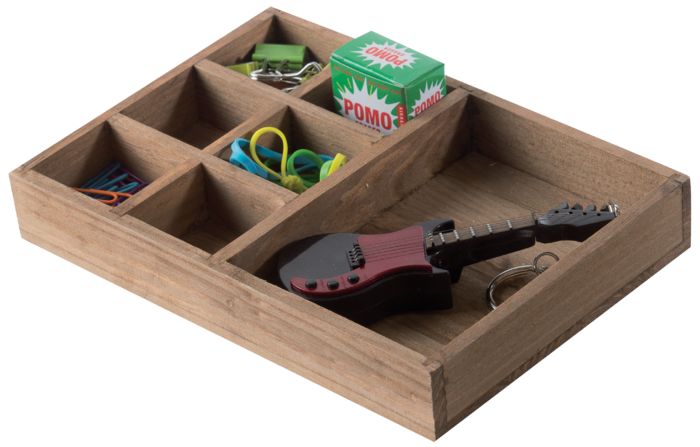 Boîte 7 compartiments en bois « Vintage » 1 Compactor