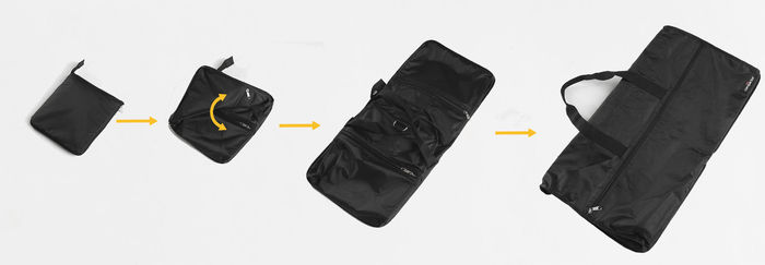 Sac de voyage noir "Jet" 2 Compactor