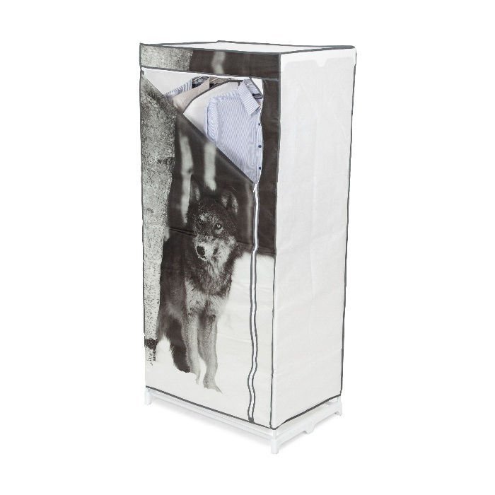 Armoire penderie grise "Loup" 5 Compactor