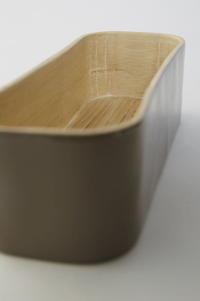 Vide-poches en bambou laqué taupe « Danang » 2 Compactor